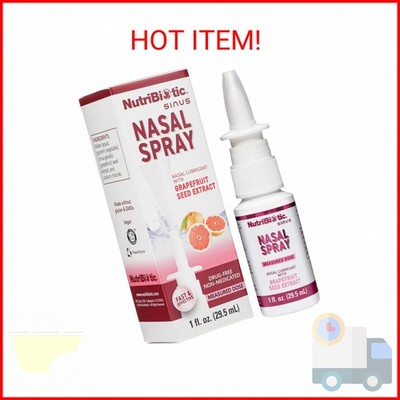 NutriBiotic Nasal Spray 1 Fl Oz | Nasal Lubricant with Grapefruit Seed Extract &