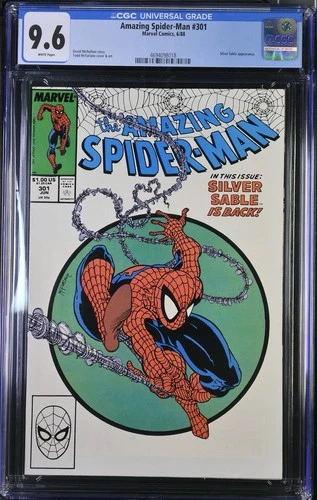 Amazing Spider-Man #301 CGC 9.6 Iconic Todd McFarlane Cover - White Pages