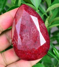 583.00 Ct Natural Huge Blood Red Ruby Excellent Pear Certified Loose Gemstone