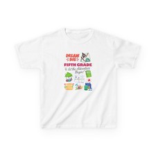 Back to School Fifth Grade Kids Tee, Boys and Girls School Shirt NEW