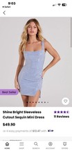 Shine Bright Sleeveless Sequin Cutout Mini Dress