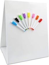 Eco-Friendly Self-Standing Magnetic Whiteboard Easel with 8 Colorful Markers