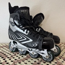 CCM 2.0 88 Inline Roller Skates Hockey Black Shoe Size 10.5 Skate 9 Mens Blades