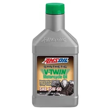 AMSOIL 15W-60 V-Twin 100% Synthetic Motorcycle Oil 1 Quart SAE 15W-60 MSVQT