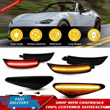 Front 6X Rear Light LED Side Marker Fender Set Lamp Fit Mazda Miata MX-5 16-22