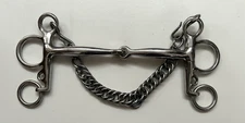 Pelham Single Joint English Snaffle Tom Thumb XL Draft Horse Bit 7"