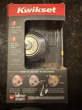 Kwikset Satin Nickel Single Cylinder Deadbolt w/ SmartKey Security & Microban