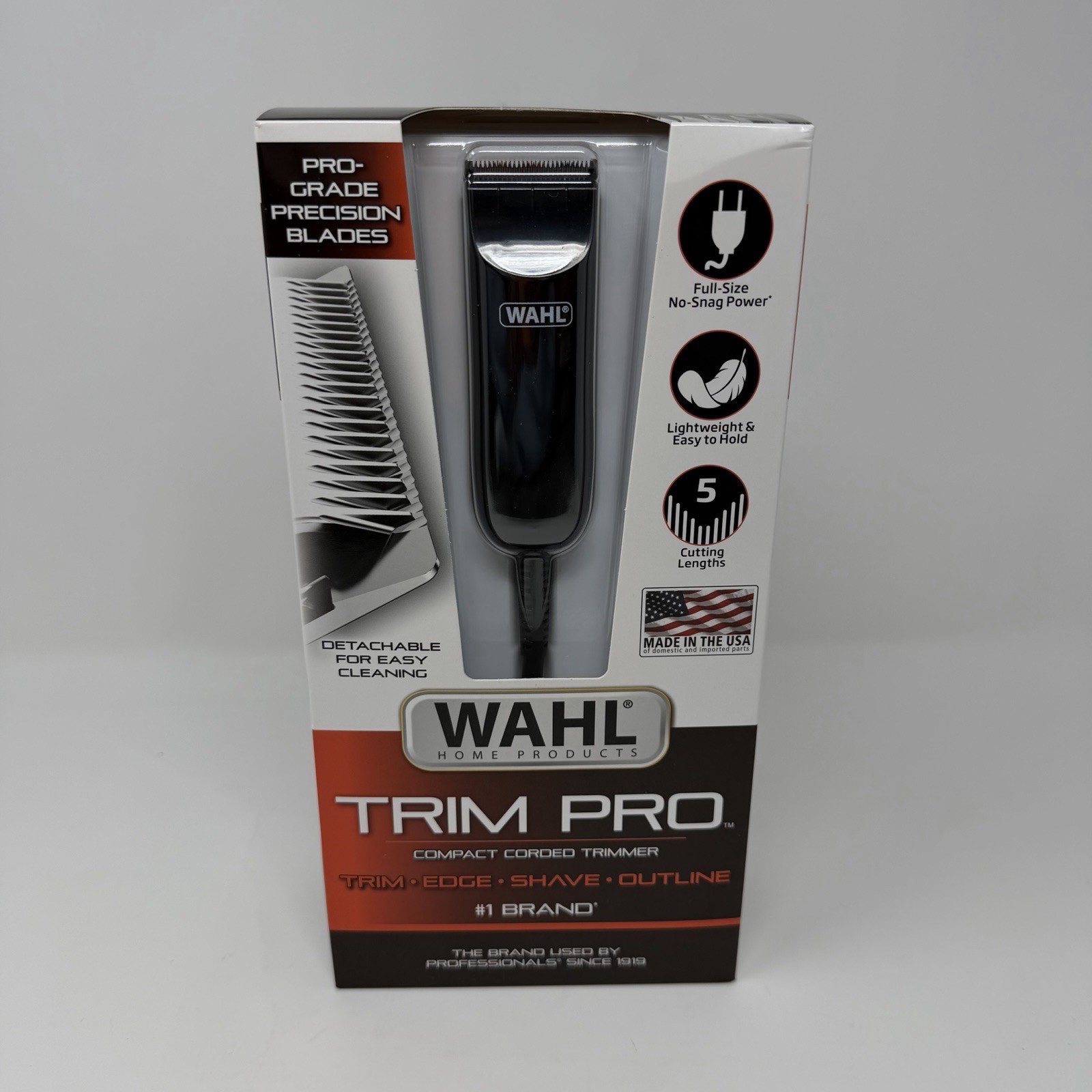 Wahl Trim Pro Compact Corded Trimmer for Men with Detachable