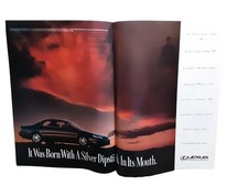 1991 Lexus ES 300 Sedan 2 Page Print Ad Uncut...