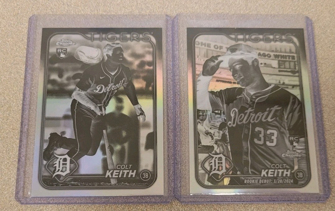 2x COLT KEITH 2024 TOPPS CHROME BASEBALL ROOKIE NEGATIVE REFRACTOR #USC8 #USC178
