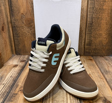 ETNIES MARANA MICHELIN MENS SIZE 9 SKATE SHOES BROWN BLUE SUEDE SAMPLE