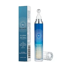 5% Caffeine Eye Serum, Anti-Aging Under Eye Roller Cream for Dark Circles Puffin