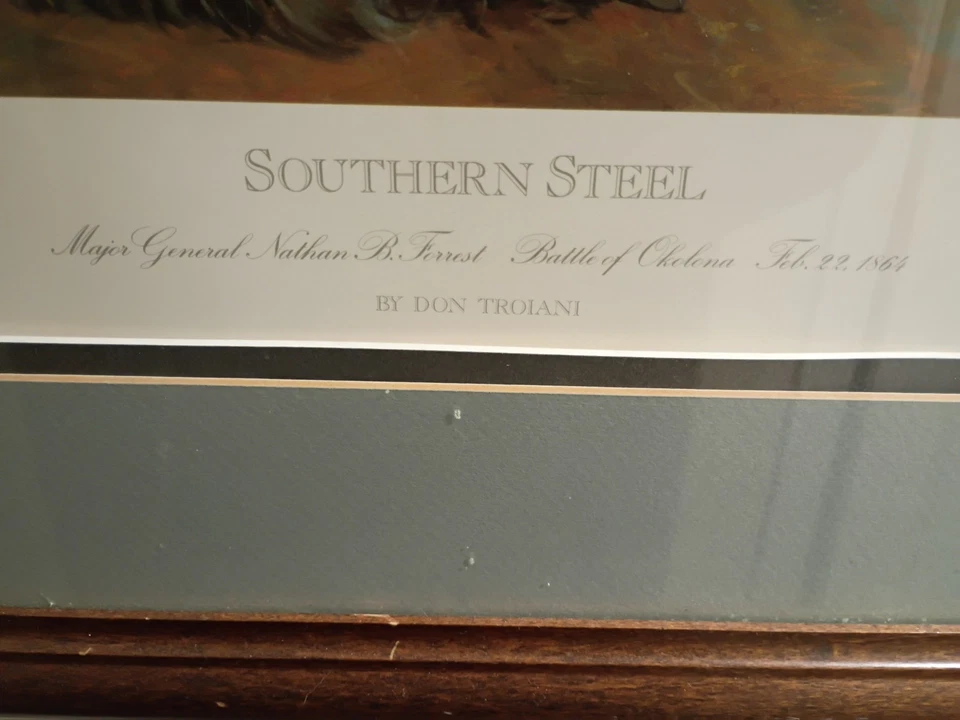 Дон Трояни - Южная сталь - печать времен гражданской войны - в рамке - Изображение 2 из 4