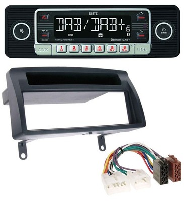 Dietz USB DAB MP3 Bluetooth Autoradio für Toyota Corolla E12 2003-2008 dunkelgra
