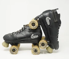 Cobra Roller Derby roller Skates Black Men’s 8 Hyper-Active 95A Speed Wheels