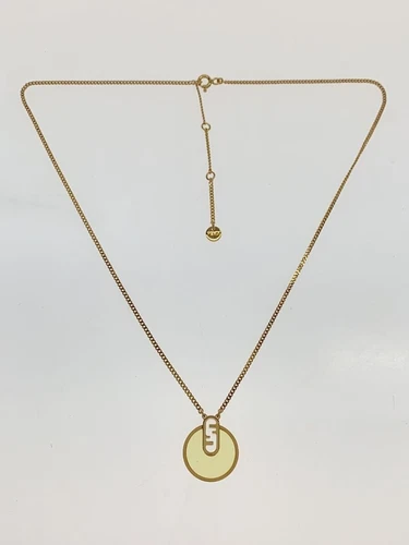 FENDI Collana Oarlock FF Catena Oro Ciondolo Donna Accessori Moda