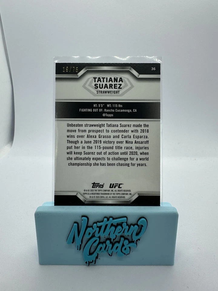 2020 Topps UFC Knockout TATIANA SUAREZ #36 BLUE /75 - Image 2 of 2