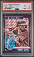 Fernando Tatis Jr. 2021 Panini Donruss #27 One Hundred PSA 8 #037/100