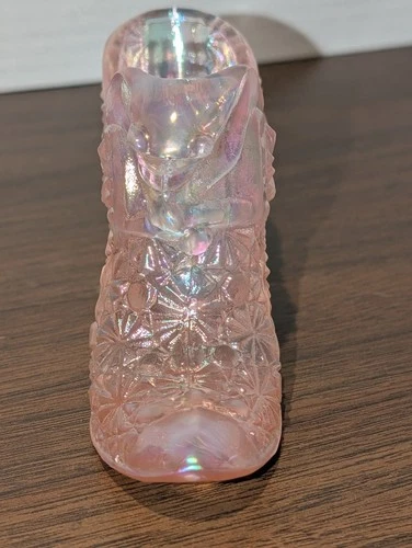 FENTON Shoe ~ DAISY & BUTTON CAT ~ Iridized PINK CHAMPAIGN Slipper