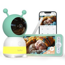 2K WiFi Baby Monitor with Camera and Audio,Smartphone APP, Colorful Night Lig...