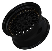 4 New 15x8 Xxr 536 Black Gold Rivets 4x100114.3 Et20 Wheelrim