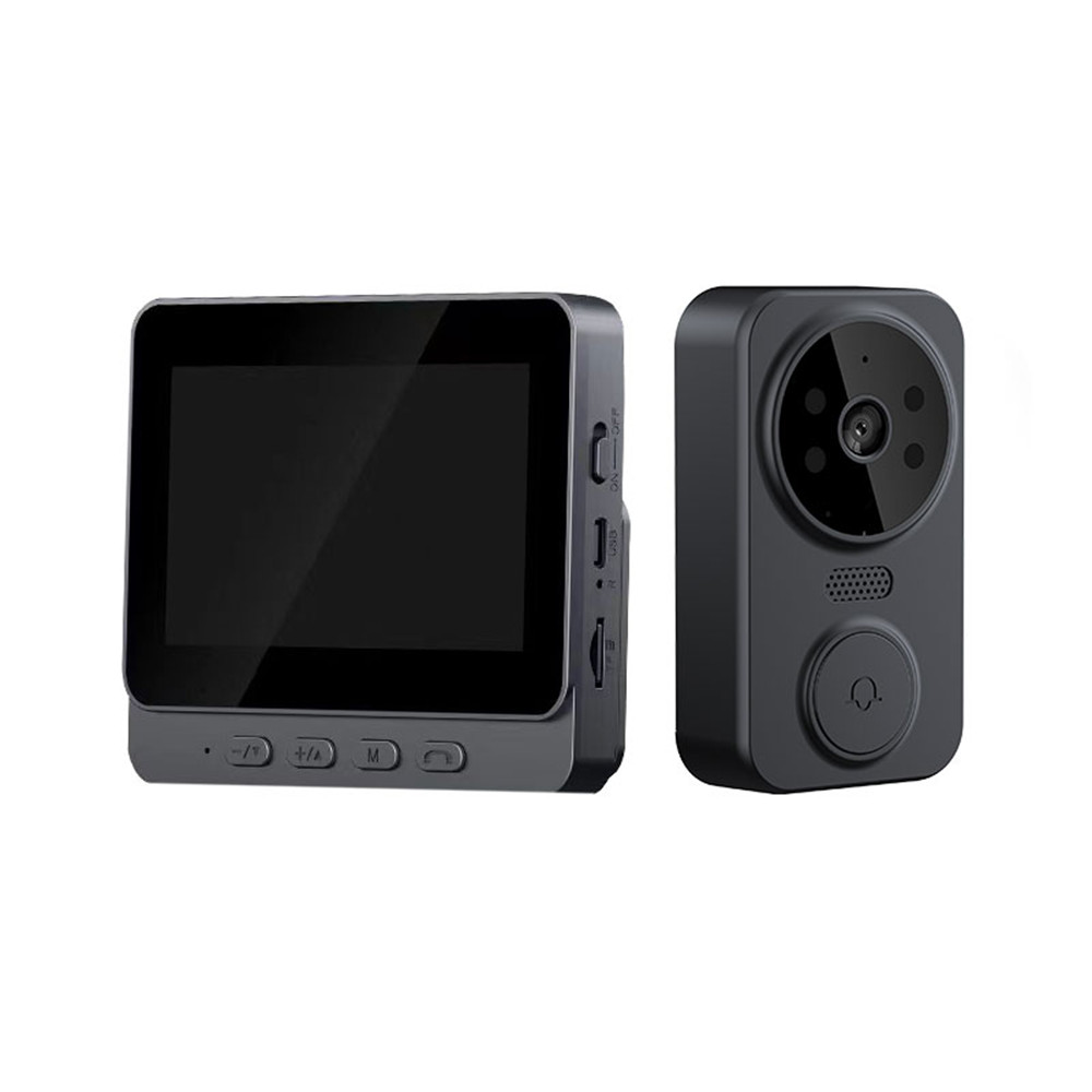 Interphone vidéo sans fil Full HD anti-intrusion avec moniteur sans travaux