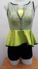 Dance Costume Large Child Green Curtain Call E1793 Jazz Tap Hip Hop