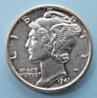 1941-P Mercury Dime Full Bands - Lustrous - XF+