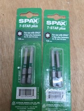 2 Pack 4 Bits Spax T-Star Plus T20 S x 2" Driver Bit Steel 8 9 10