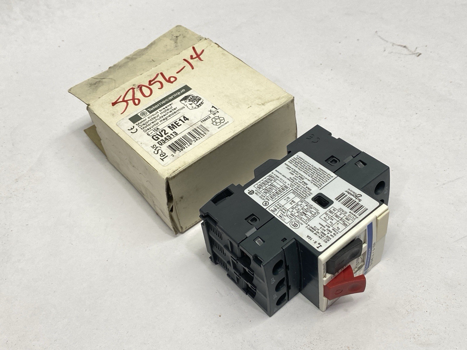 Schneider Electric GV2ME14 Telemecanique Motor Circuit Breaker 6-10A