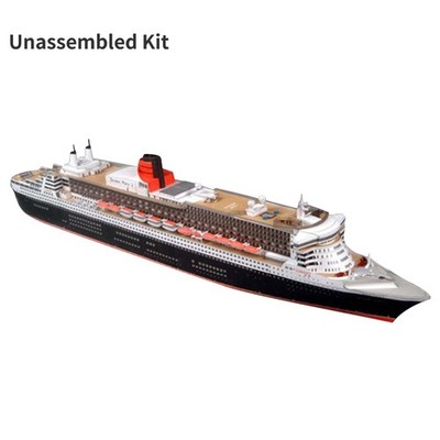 1:400 Queen Mary II Cruise Liner Ship Model 3D Paper Unassembled Kit Display Toy