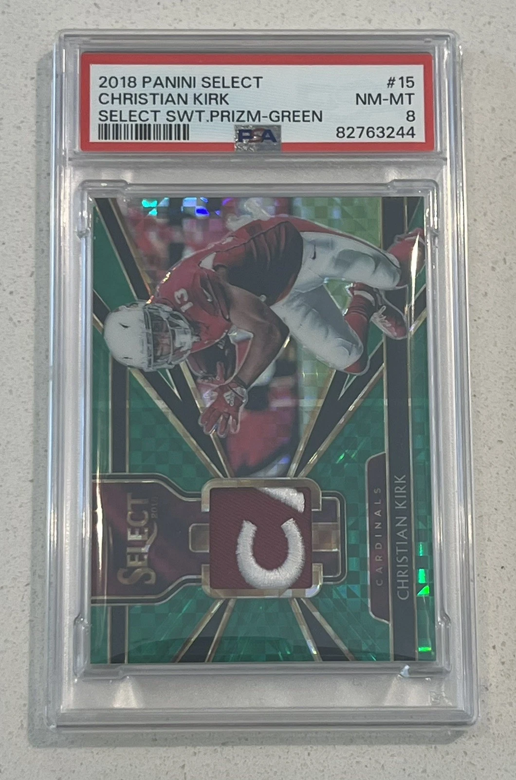 Christian Kirk Panini Select Select Swatches Prizm #15 Green