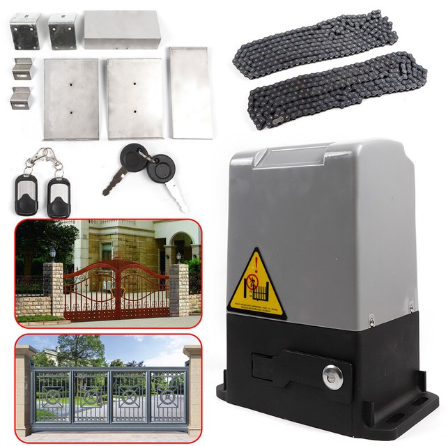 Sliding Electric Gate Opener Automatic Remote Kit 1500KG+2* Remote&20ft