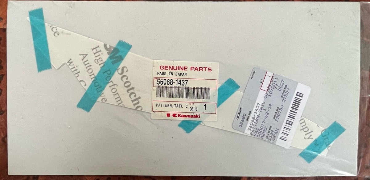 Kawasaki ZX-10R ZX1000 2009 OEM TAIL COVER DECAL | 56068-1437