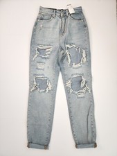 Urban Outfitters BDG Mom High-Rise Distressed Jeans Size 25 NWT OB835871 Light