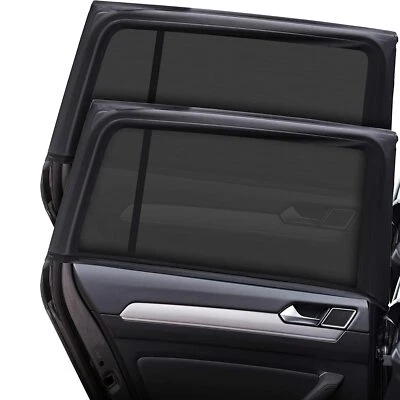 CARAMAZ Sonnenschutz Auto Baby mit UV Schutz - 2 Stück Sonnenschutzsocken Schwarz MEDIUM