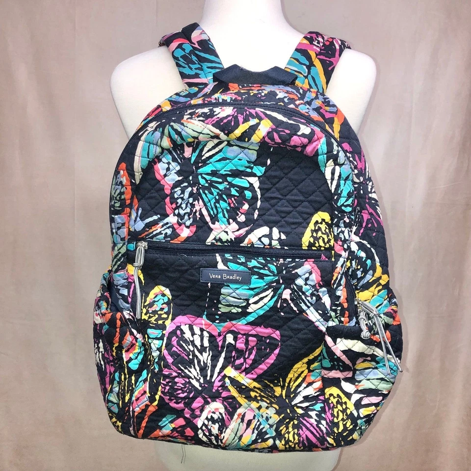 Vera Bradley Iconic quilted Backpack, Butterfly Flutter discontinued