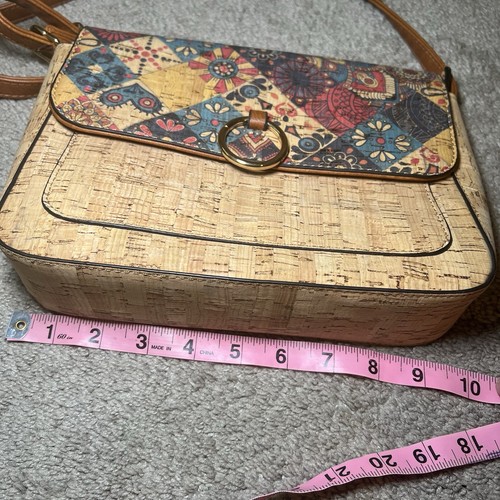 Cork Shoulder Bag Purse Handmade Cross Body - Picture 9 of 9