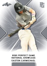 EASTON CARMICHAEL 2021 LEAF PERFECT GAME ROOKIE CARD #173 Pittsburgh Pirates
