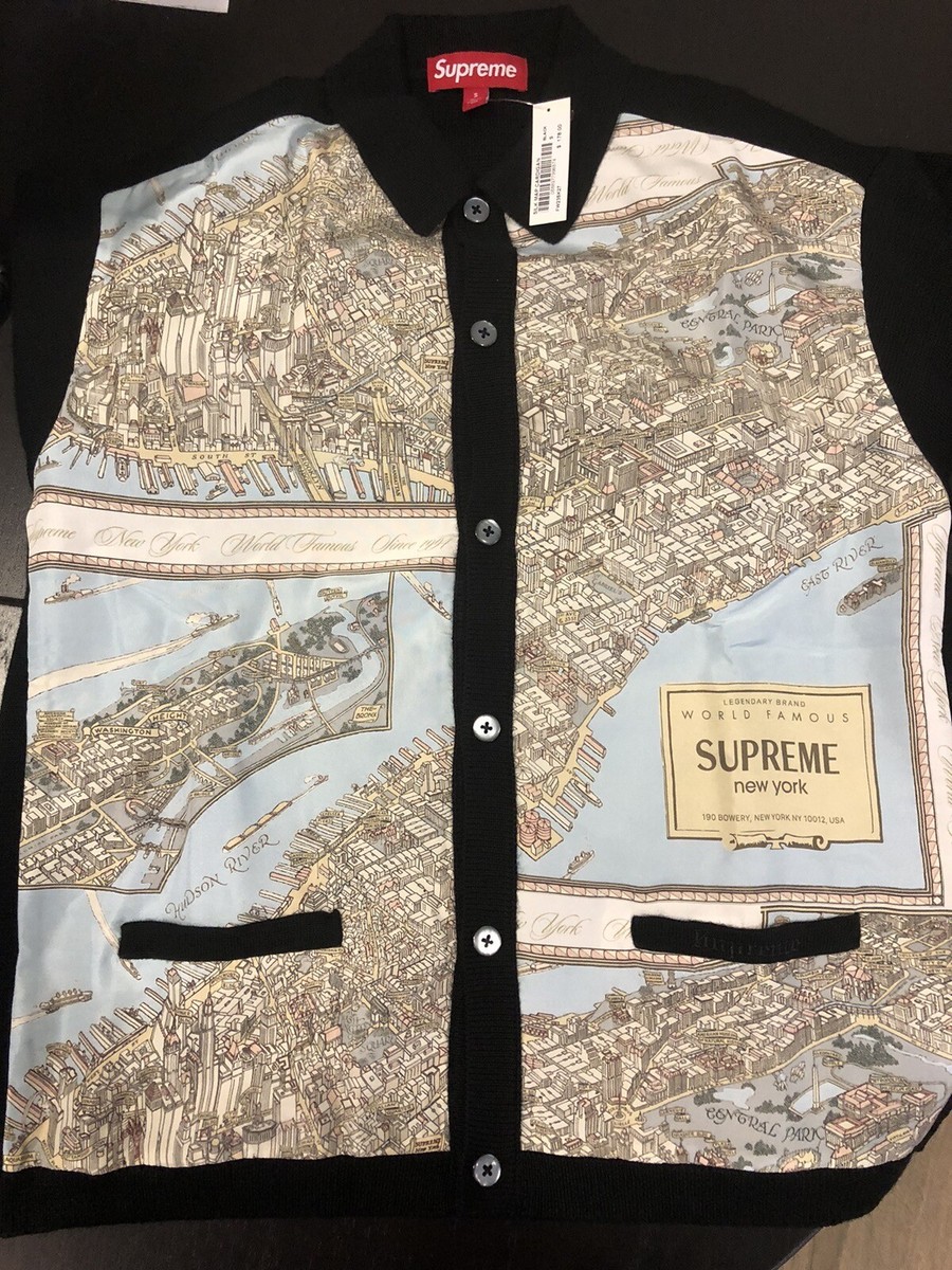 Supreme Silk Map Cárdigan Size SMALL New FW23 | eBay Supreme Silk Map Cárdigan Size SMALL New FW23 | eBay