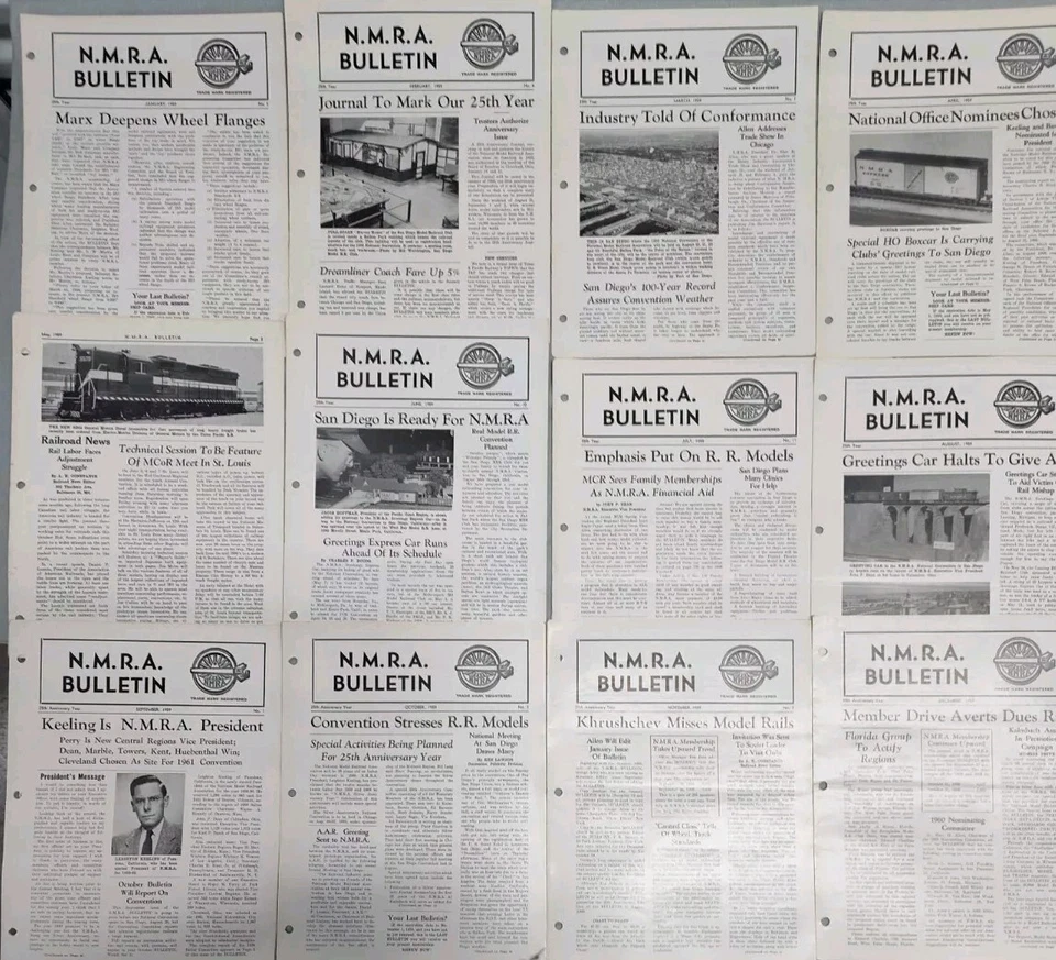 NMRA Bulletin 12 1959 Year Magazines National Model Railroad Association Trains - Image 3 of 4