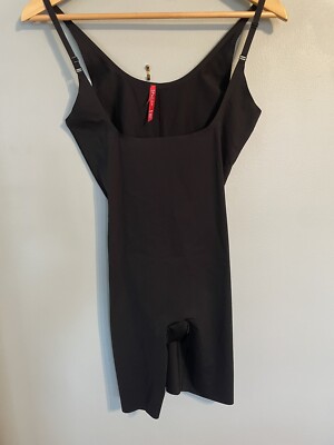 Spanx Open Bust Body Suit Control Black by Sara Blakely Sz Medium