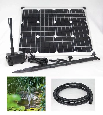 MARKENLOS Pompa solare 50 W + tubo pompa per laghetto pompa per laghetto da giardino set pompa solare giardino