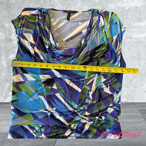 BCBG Max Azria Blue Green Multi Color Women’s Dress Bottom Is Lined Size M - Picture 10 of 14