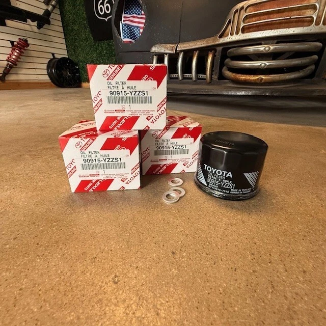 (5) Filtro de aceite de motor de fábrica Toyota 90915-YZZS1 2013-2017 FR-S 86 con juntas Foto 2 de 4