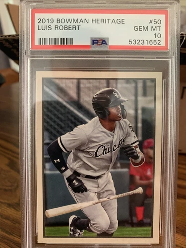 2019 BOWMAN HERITAGE #50 LUIS ROBERT CHROME PSA 10 GEM MINT WHITE SOX