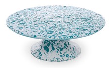 Crow Canyon Smaltato Marmorizzato Piatto Torta Supporto Festa 6 Colori Disponibili