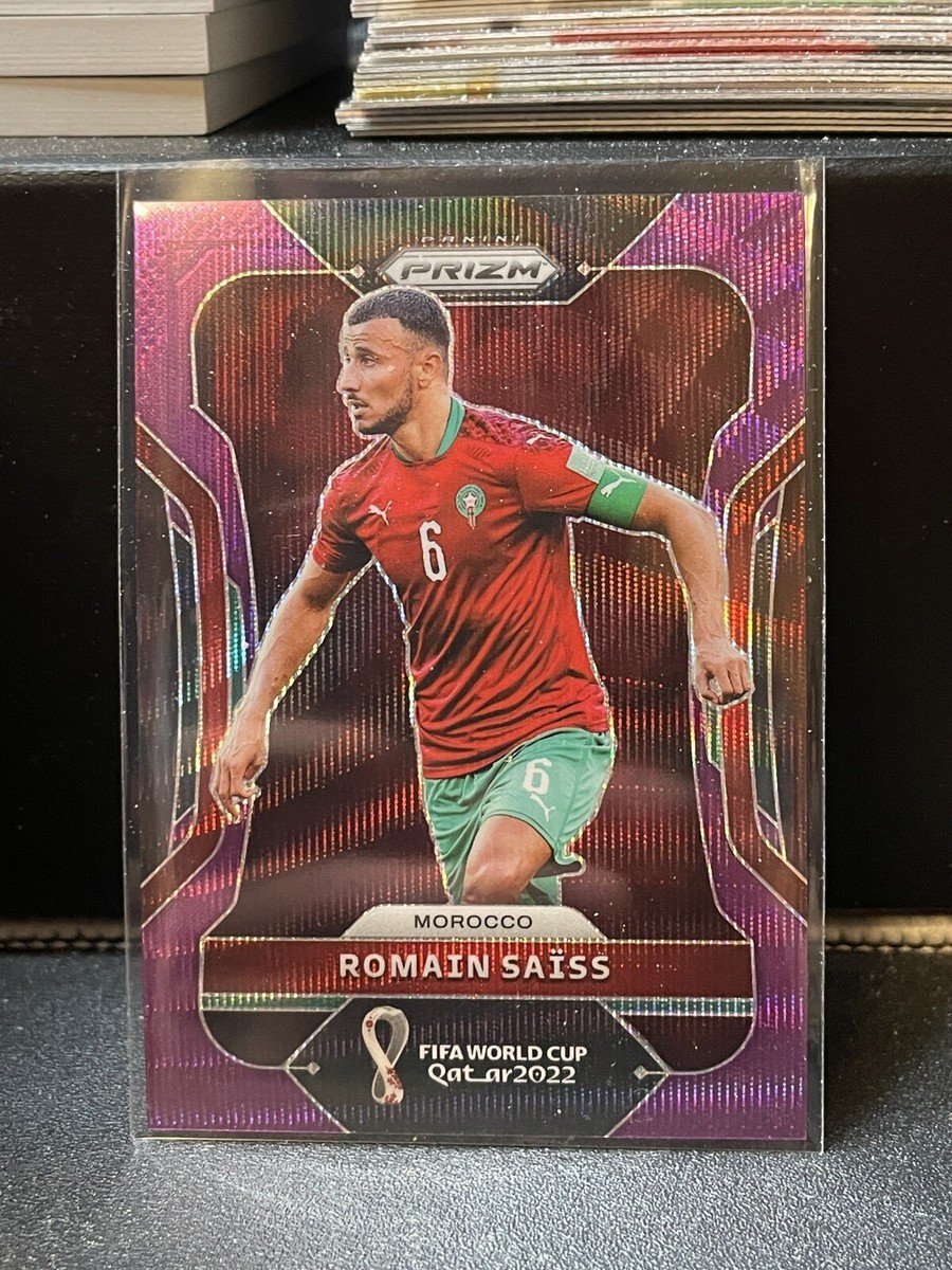 2022 ROMAIN SAISS PRIZM FIFA WORLD CUP #240 PURPLE WAVE #d 45/99