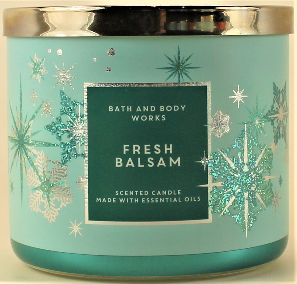 Bath & Body Works White Barn FRESH BALSAM 3 Wick 14.5 Oz Scented Candle
