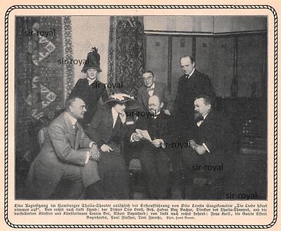 Regie Sitzung im Thalia Theater Hamburg mit Otto Ernst - 1911 ~16x13cm